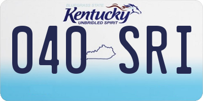 KY license plate 040SRI