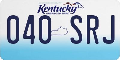 KY license plate 040SRJ