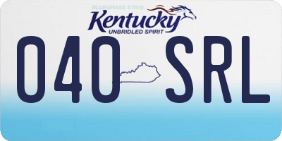 KY license plate 040SRL