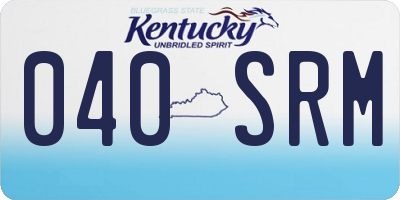 KY license plate 040SRM