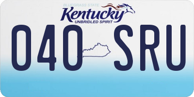 KY license plate 040SRU