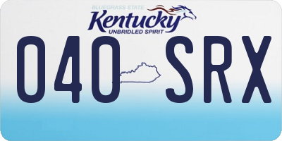 KY license plate 040SRX