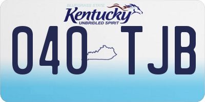 KY license plate 040TJB