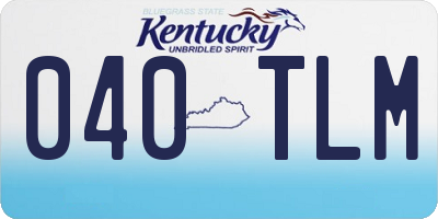 KY license plate 040TLM