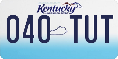 KY license plate 040TUT