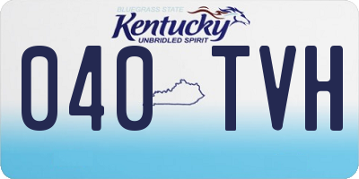 KY license plate 040TVH