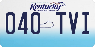 KY license plate 040TVI