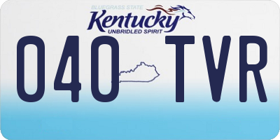 KY license plate 040TVR