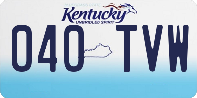 KY license plate 040TVW