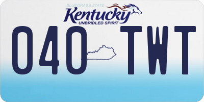 KY license plate 040TWT