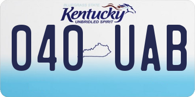 KY license plate 040UAB