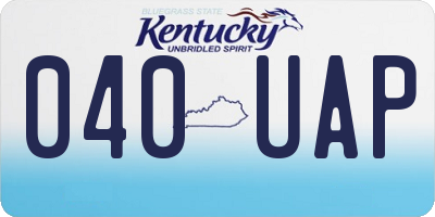 KY license plate 040UAP