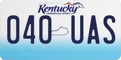 KY license plate 040UAS