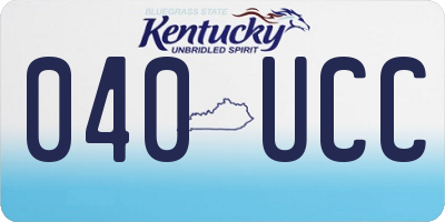 KY license plate 040UCC