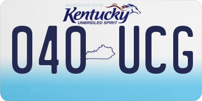 KY license plate 040UCG