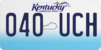 KY license plate 040UCH