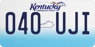 KY license plate 040UJI