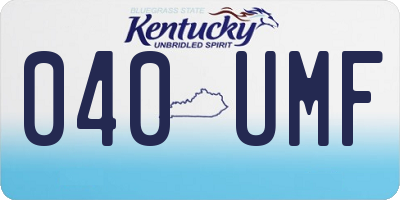 KY license plate 040UMF