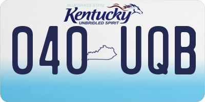 KY license plate 040UQB