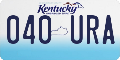 KY license plate 040URA