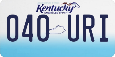 KY license plate 040URI