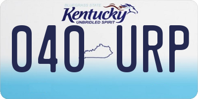 KY license plate 040URP