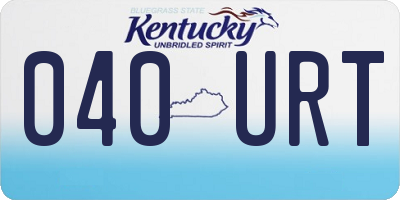 KY license plate 040URT