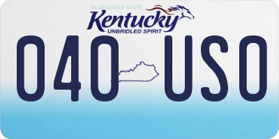 KY license plate 040USO