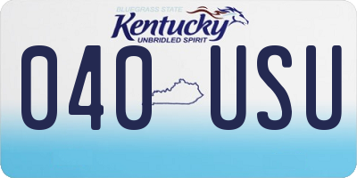 KY license plate 040USU