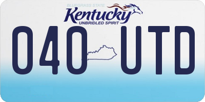 KY license plate 040UTD