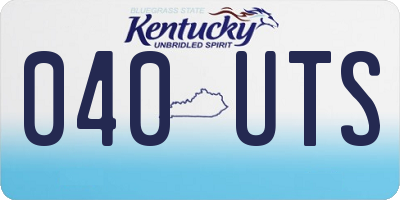 KY license plate 040UTS