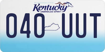 KY license plate 040UUT