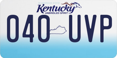 KY license plate 040UVP