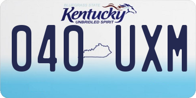 KY license plate 040UXM