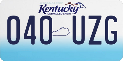 KY license plate 040UZG