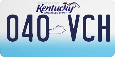 KY license plate 040VCH