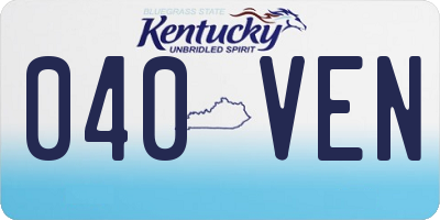 KY license plate 040VEN