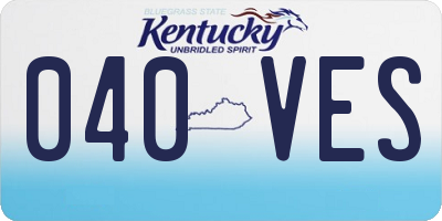 KY license plate 040VES