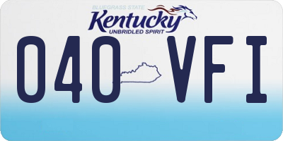 KY license plate 040VFI