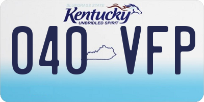 KY license plate 040VFP