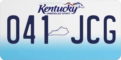 KY license plate 041JCG