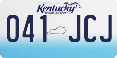 KY license plate 041JCJ