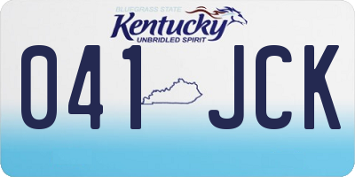 KY license plate 041JCK