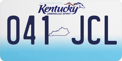 KY license plate 041JCL