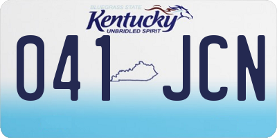 KY license plate 041JCN