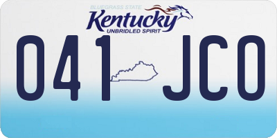 KY license plate 041JCO