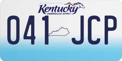 KY license plate 041JCP