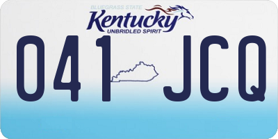 KY license plate 041JCQ