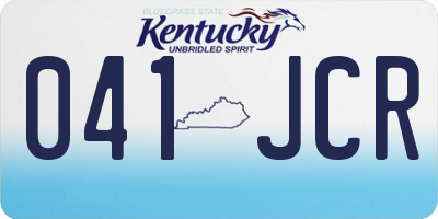 KY license plate 041JCR