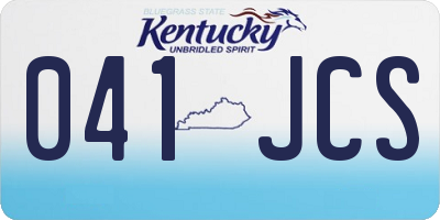 KY license plate 041JCS